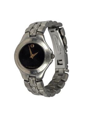 MOVADO MUSEUM CLASSIC WATCH – BLACK DIAL – STAINLESS STEEL BAND – SWISS MADE